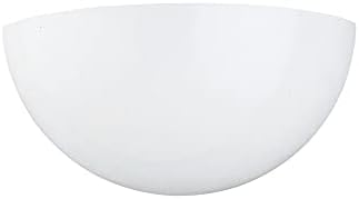 Sea Gull Lighting 4138-15 Piedmont One-Light Wall Sconce, White Finish with White Acrylic Diffuser