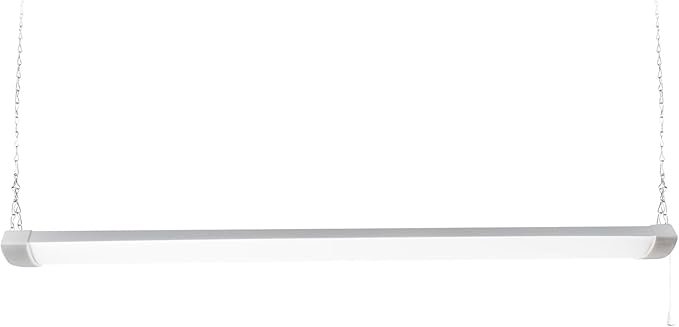 hykolity 4FT 120W LED Shop Light Linkable, 13000lm(400w Equivalent), 5000K Utility Shop Lights for Garages, Workshops, Basements, Hanging or FlushMount, with Power Cord and Pull Chain, ETL, 2 Pack