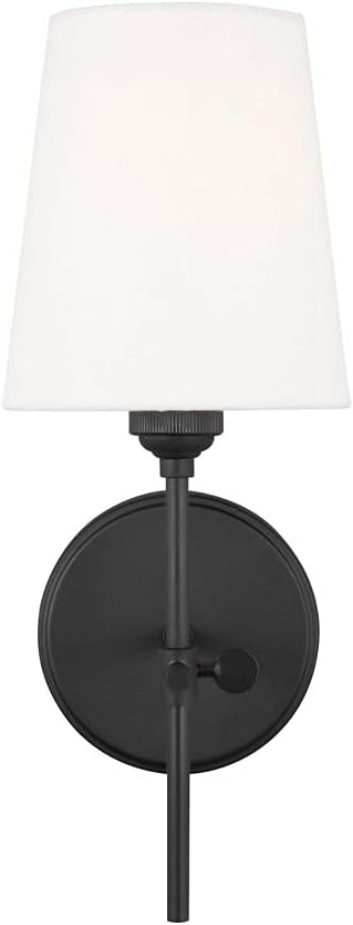 Generation Lighting 4187201-112 1-Light Baker Bath Fixture Wall Lamp Midnight Black 4187201-112 | Bathroom Light Fixture for Home Decor | Wall Sconce Vanity Light Fixture and Bathroom Accessory