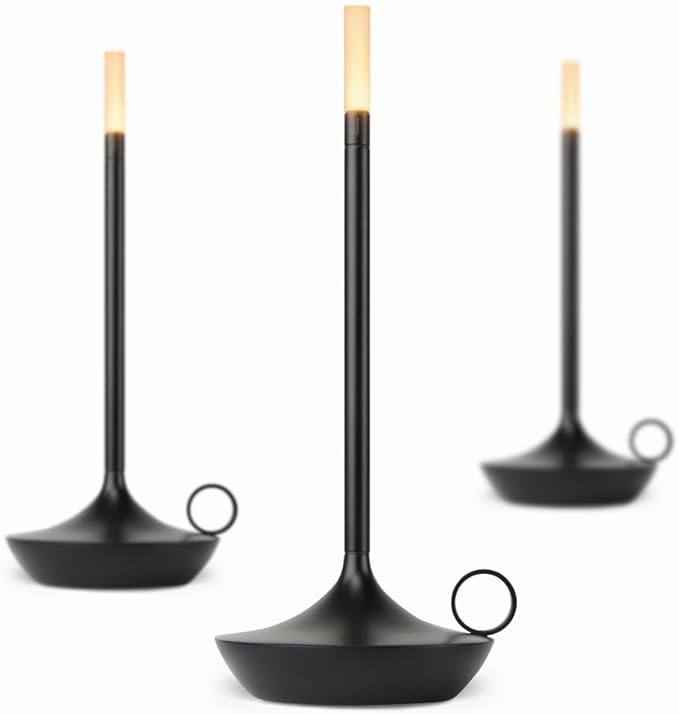 Graypants Wick Portable LED Lamp in Black, Classic