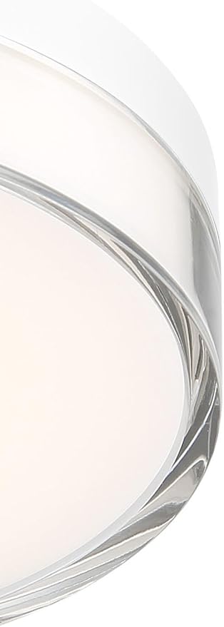 Minka Lavery 749-2-44-L Vantage LED Flush Mount, 1-Light, 16 Total Watts, 7-in H x 1.5-in W, White
