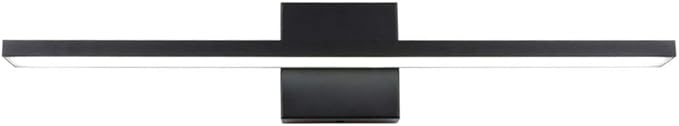 Ralbay 24inch Modern LED Black Vanity Light Frosted Aluminum for Bathroom Vanity Lighting Fixtures Cool White 6000K