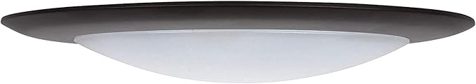 LUNABODE 7.5" Dimmable Flush Mount Ceiling Light - Pack of 6 | 16.5W, 4000K, Bronze Trim | Stylish LED Fixture for Hallway/Kitchen/Bathroom Disc Light (Natural White)