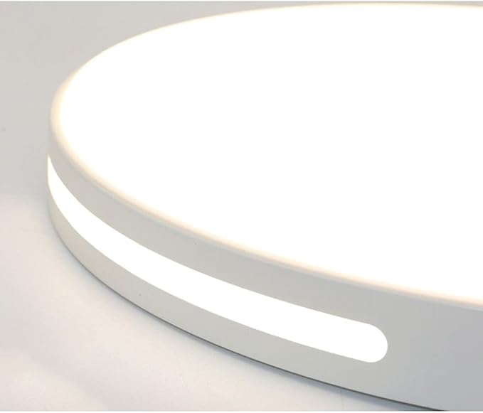 Modern, Simple, Round, Ultra-Thin Ceiling Light, Minimalist, Three-Color Dimming LED Ceiling Decorative Lighting, for Dining Room, Bedroom, Corridor, Metal Acrylic Lighting, Black 30 cm