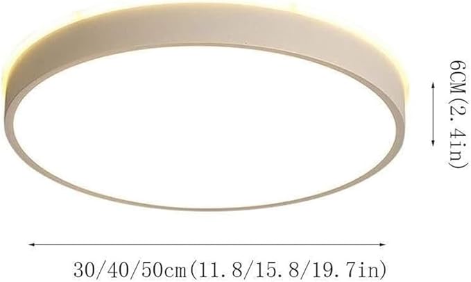 Ultra-Thin Round Flush Mount Ceiling Light Modern Simple Ceiling Lamp Fixture for Living Room Bedroom Dining Room Kitchen Study Corridor Foyer Stairwell Pendant Lamp(Warm Light,50cm)