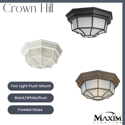 Maxim Lighting 3-Light Ceiling Light | White Finish | Clear Glass Shade | Early American Ceiling Light Fixture | 1029WT