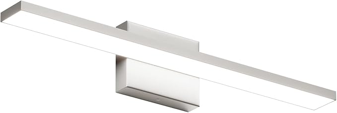 Ralbay Brushed Nickel Vanity Light for Bathroom Metal Acrylic Modern LED Bathroom Light Fixtures Brushed Nickel 24inch