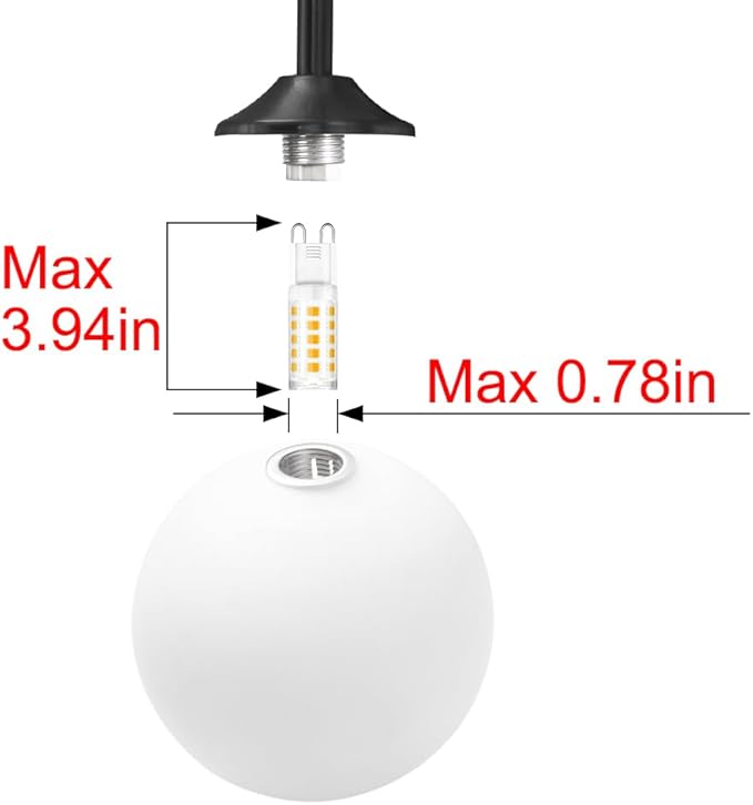 4-Lights Black Vanity Lights with Milky White Globe Glass Shade, Industrial Bathroom Wall Sconces Light over Mirror, Vanity Lighting Fixture for Bathroom Dressing Table Bedroom Living Room