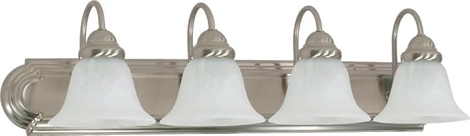 Nuvo Lighting 60/322 Traditional Four Light Vanity from Ballerina collection in Pwt, Nckl, B/S, Slvr. finish