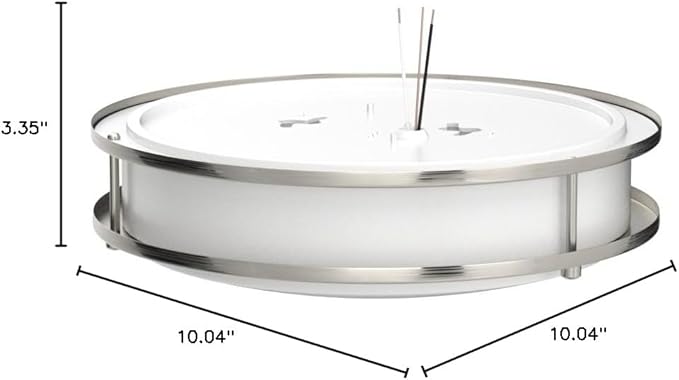 DYMOND LED Ceiling Light Flush Mount Dimmable Adjustable Lighting from Warm White to Daylight 2700K 3000K 3500K 4000K 5000K 5 in 1 Selectable CCT (Brushed Nickel, 10 Inch)