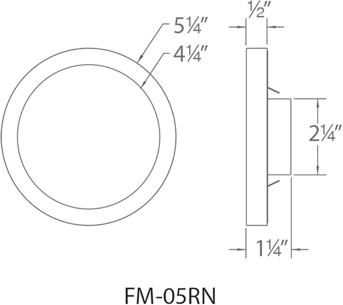 WAC Lighting, Round 5in LED Energy Star Flush Mount 3000K in White