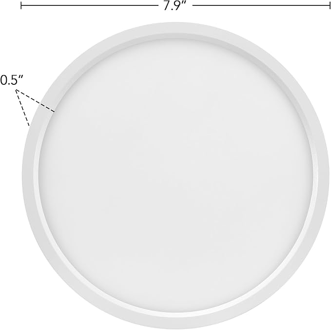 Maxxima 7 in. LED Flush Mount Ceiling Light Fixture - 900 Lumens, 5 CCT 2700K-5000K, Round Color Selectable Panel Light, Dimmable, Recessed Can or J-Box Install, Suitable for Bathroom or Shower