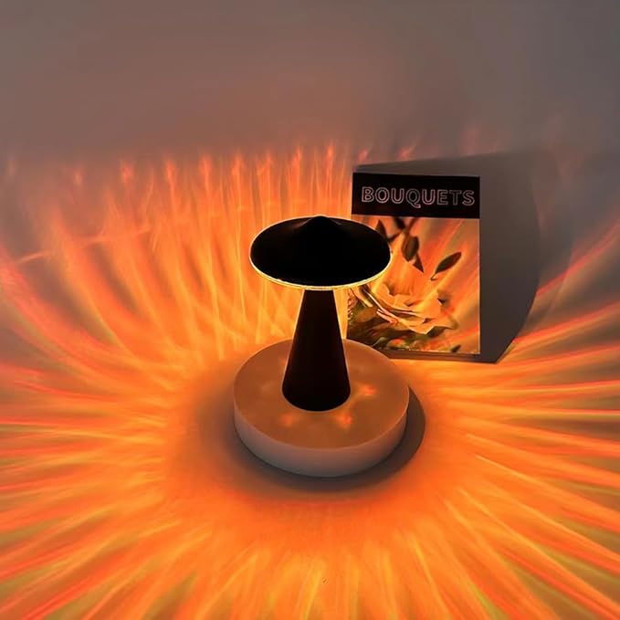 UFO Led Night Light for Kids,Flicker-Free USB Rechargeable Light Bedside Desk Lamps with 3 Lighting Modes Birthday Halloween Christmas Presents for Baby Children (Black)