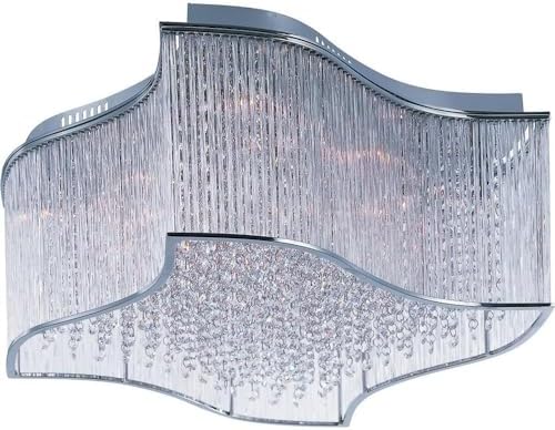 Maxim Swizzle-Twenty Light Flush Mount in Crystal style-19.75 Inches Wide by 9.5 inches high