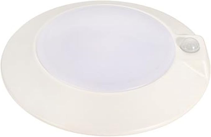 Topaz 6 Inch LED Surface Mount Disk Light, 14W, Motion Sensor, 3000K, White