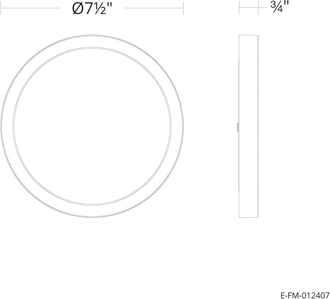 Builder Essential Round LED 7in Flush Mount 14W 1,100 Lumens with 5-CCT Selectability 2700-3000-3500-4000-5000K in White