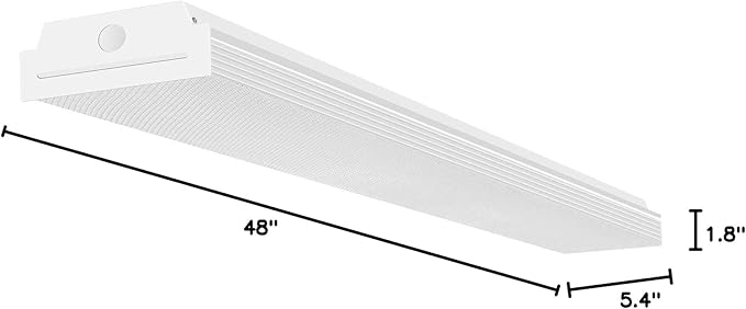 FAITHSAIL 4FT LED Wraparound 40W 4 Foot LED Shop Lights for Garage, 4400lm 4000K Neutral White, Wrap Light, 48 Inch Light Fixtures Flush Mount Office Ceiling Lighting, Fluorescent Tube Replacement