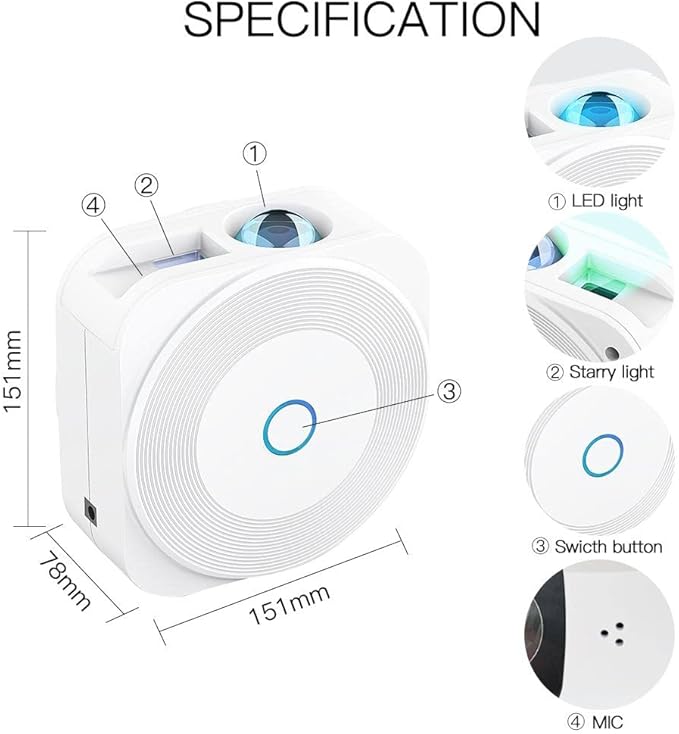 Galaxy Projector,Star Projector Galaxy Light,Northern Lights Projector,Aurora Starlight Projector,Rotatable Nebula Lamp,Smart APP&Voice Control,24H Timer,LED Night Light Projector for Bedroom
