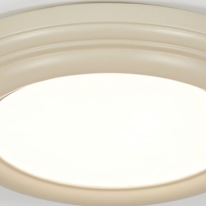 French Minimalist Ceiling Lamp with Resin Shade Flat Lighting Round Ceiling Lights for Bedrooms Suitable for Study and Master Bedroom
