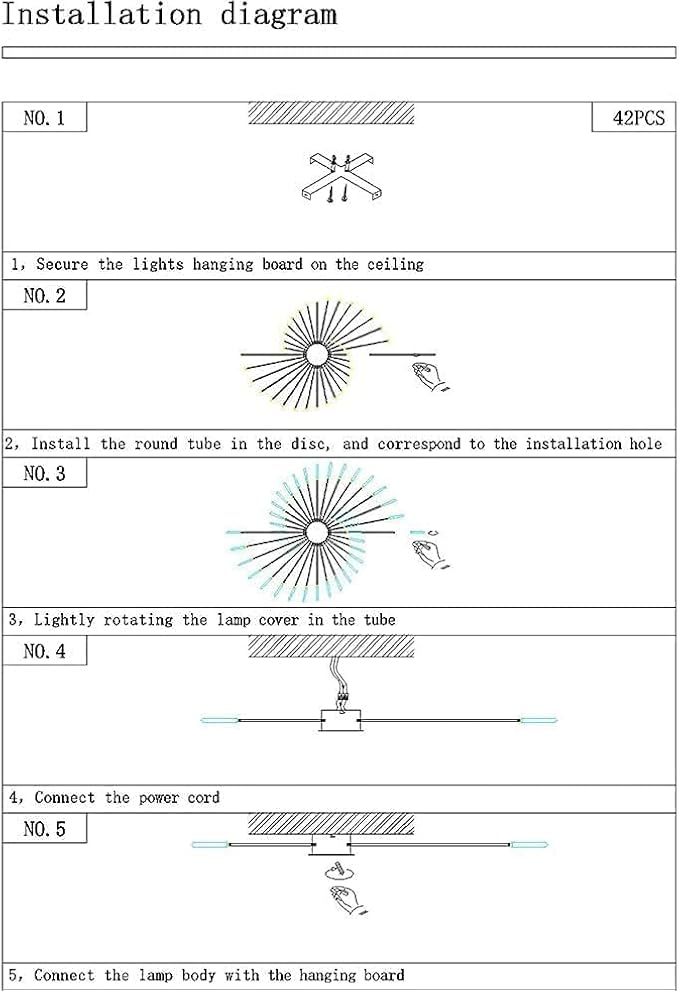 JAYMP 50.4" Ceiling Light Modern Flower Shape Ceiling Lamp for Living Room Dining Room Flush Mount Metal Acrylic Sputnik Firework Petal LED Lighting Fixture (Matte Gold, 42 Lights)