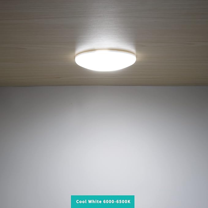 4 Pack RV LED Ceiling Puck Light RV Boat Interior Light DC 12V Surface Mount Ceiling Dome Lighting, 4.5W Panel Downlight for Camper Van Travel Trailer Motorhome(Cool White)