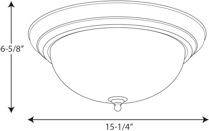 Progress Lighting 3-Light Ceiling Light, Flush Mount Ceiling Light Fixture for Interior Kitchen Lights, Hallway, Bedroom, Living Room, 15-1/4-Inch by 6-5/8-Inch, Brushed Nickel, Alabaster Glass Shade
