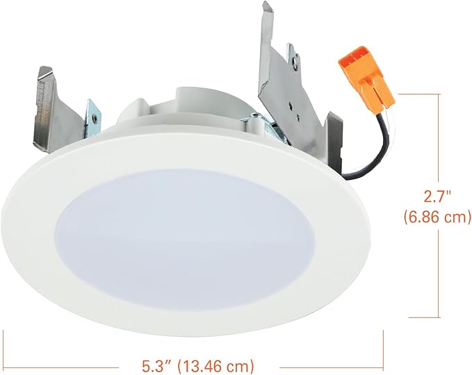 HALO HLBT 4 Pack 4 in LED Recessed Lights Slim Trim Retrofit Selectable Color Temperature 2700K, 3000K, 3500K, 4000K, 5000K Dimmable Indoor Outdoor Wet Location HLBT407FS5-4pk