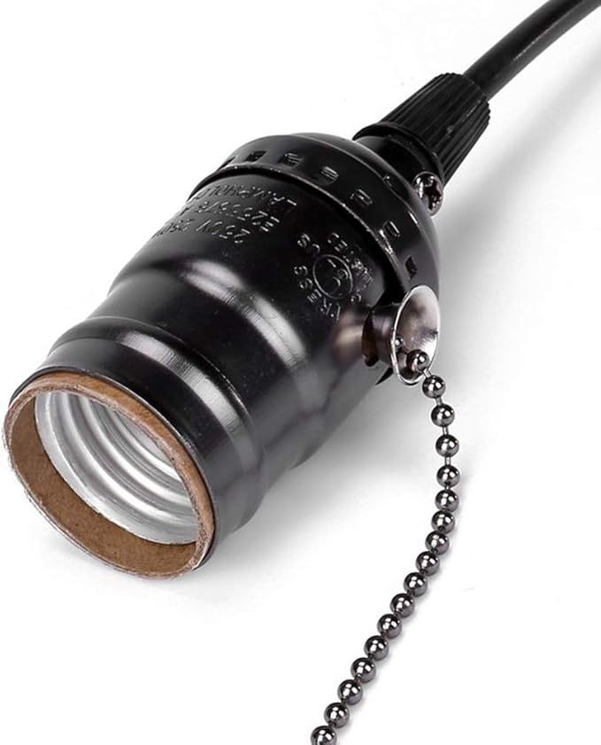 ACBungji 6 Packs 3.6 FT Pendant Light Kit for Edison Bulb, 6Mini Hanging Lighting Fixture DIY with Industrial E26 Socket, Black