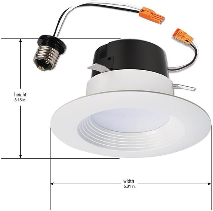 Halo 4 inch integrated LED Retrofit Recessed Trim Downlight 3000K Wet Location Listed Certified Dimmable White Ceiling Light for Indoor Outdoor Use LT460WH6930R