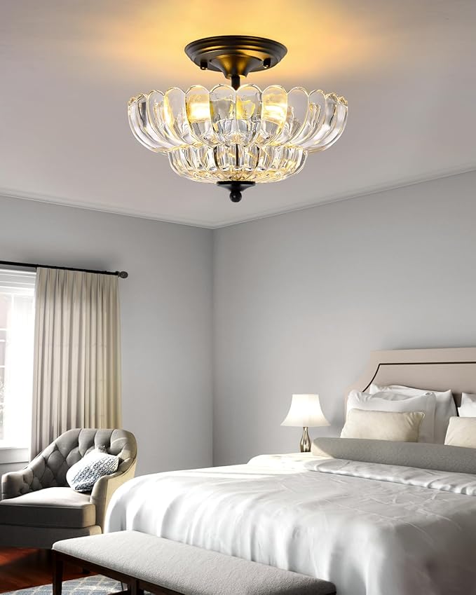 Modern Glass Ceiling Lights, Suitable for Kitchens, Living Rooms, bedrooms, bathrooms, and hallways.