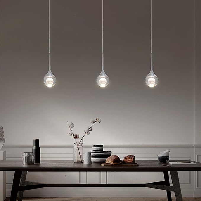 Sedelan Crystal Pendant Light, Modern Pendant Lights Kitchen Island 1-Light, LED 5W Mini Pendant Lighting, Fancy Island Lights for Kitchen Bedroom Dining Room Bathroom Bar, Chrome
