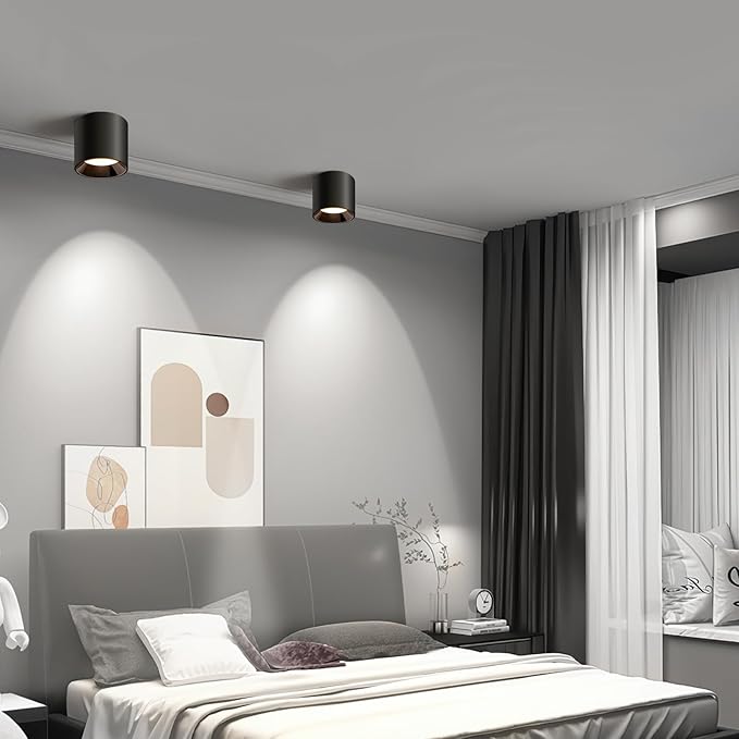 Modern LED Flush Mount Ceiling Light Fixtures for Hallway,Entryway, 20W 1800LM 3CCT 3000K-6000K Dimmable Close to Ceiling-Lighting, Cylinder Ceiling-Lamps for Dining Room Living Room, 3 Pack