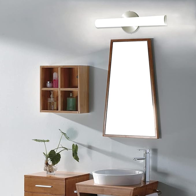 OOWOLF LED Vanity Light, 12W 17.3in Bathroom Vanity Lamp 1200LM Bathroom Lighting Fixture Wall Lamp Make-up Mirror Front Light, 4000K Natural White