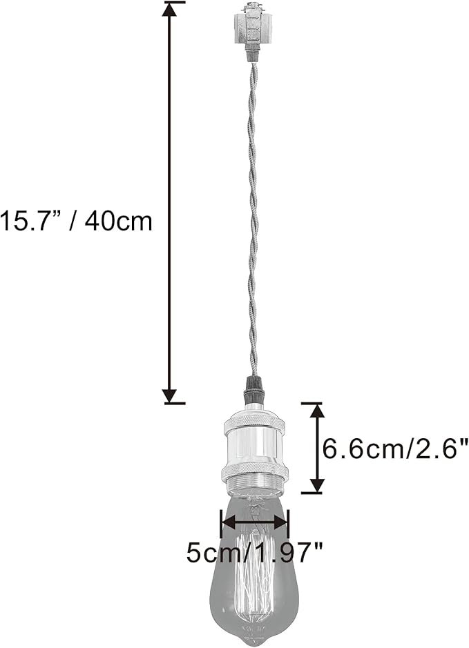 Kiven H-Type Wire Track LightPendants, 15.7 Inch Cord Length Black Weave Rope, Restaurant DecorativePendant Light Industrial Pendant Lamp 3 Pack,Bulb Not Included(Bright Gold)