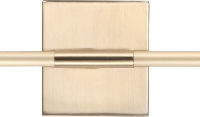 JONATHAN Y 28" Brass Gold Modern Dimmable Integrated LED Wall Sconce, Metal Vanity Light for Bathroom Mirror Bedroom Hallway, Sleek Hardwired Wall Lamp Fixture, 3000K (JYL7022B)