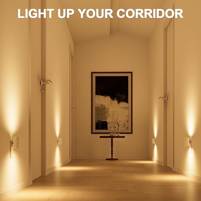 NIORSUN Night Lights Plug into Wall, Dimmable with 3 Color Modes & Auto On/Off Sensor, Ultra-Slim Nightlight for Hallway, Bathroom, Bedroom, Nursery, Kitchen (8 Pack, White)