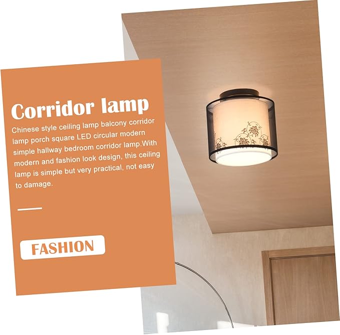 KALLORY Delicate Led Ceiling Light Fixture Modern Minimalist Pendant for Hallway Bedroom Balcony and Entrance Decor Stylish Close to Ceiling Lamp for Indoor Spaces