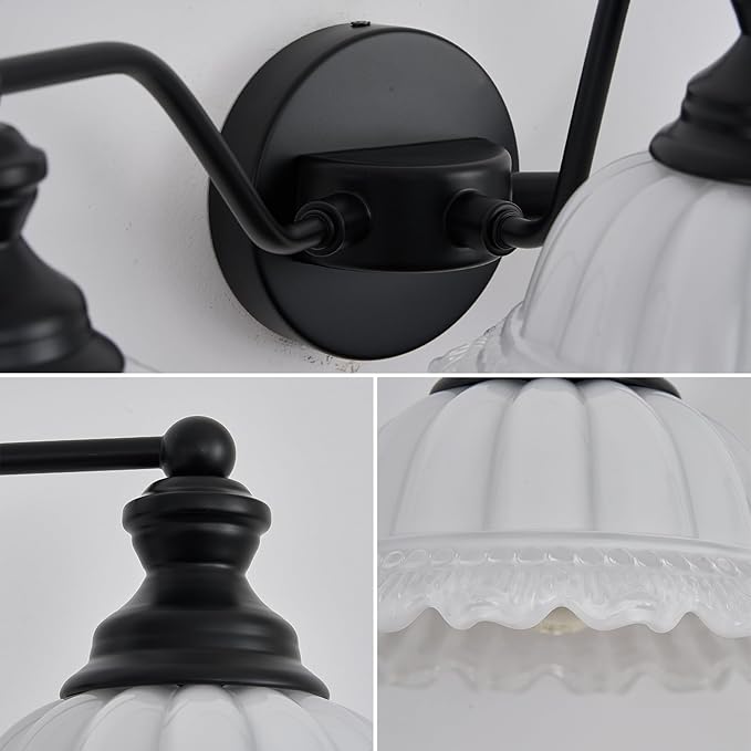 XIEDUN Black 3 Light Vanity Light Modern Bathroom Vanity Light Fixture