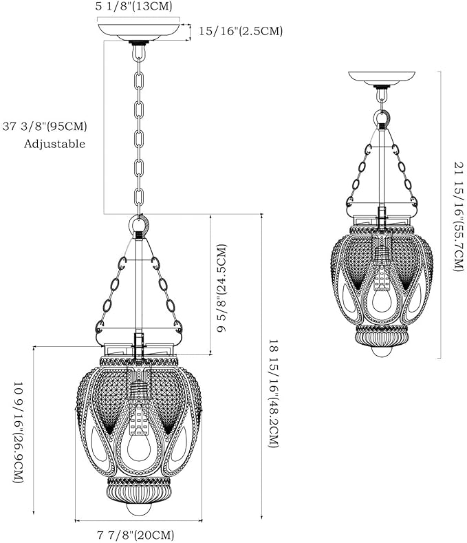 DSMJFU Black Glass Ceiling Pendant Light Kitchen Island Lighting Farmhouse Vintage Hanging Light Fixture for Dining Room, Entryway, Bathroom,Sink, Breakfast Nook
