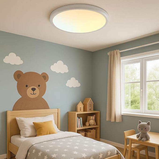 Flush Mount Led Ceiling Light Fixture 16 Inch 28W 2800LM Bright Surface Mount Dimmable Ceiling Lamps 3 Color Selectable Modern Flat Round Kitchen Light for Bedroom Closet Pantry Living Room Hallway