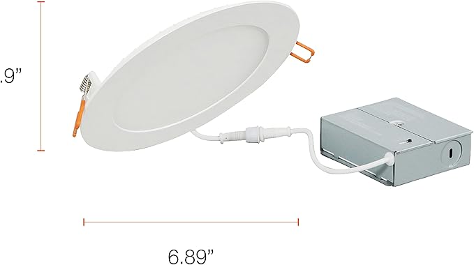 Sylvania LED 4" Slim Microdisk, Junction Box Recessed Downlight Kit, 13W, Dimmable, 5 CCT Color Select (2700K / 3000K / 3500K / 4000K / 5000K), 90 CRI - 1 Pack (61404)
