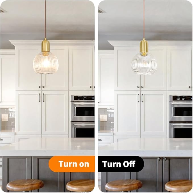 2 Pack Gold Pendant Lights For Kitchen, Modern Pendant Lights Kitchen Island Bathroom Pendant With 7.8" Clear Glass Shade- Dual Mount Ceiling & Hanging Fixtures, Adjustable Cord 11.8-59'' For Decor
