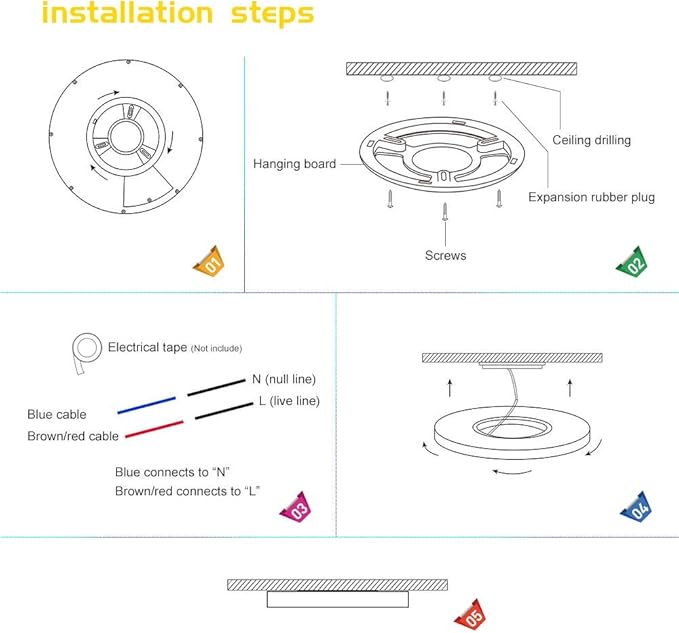 LED Flush Mount Ceiling Light Fixture, 12 Inch 24W (240W Equivalent) 2800K Warm White, 3200LM, Flat Modern Round Lighting Fixture, Black Ceiling Lamp for Kitchens, Stairwells, Bedrooms.etc.