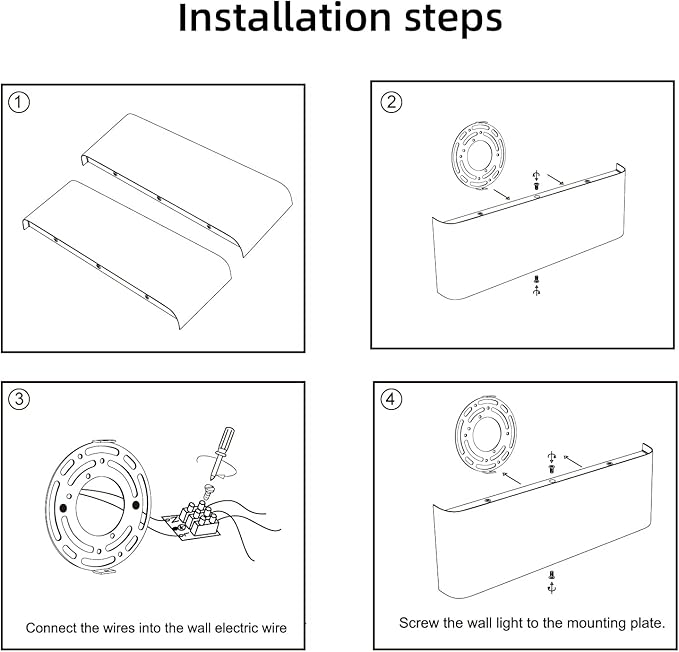 KICAAO 15.7in White Modern Wall Sconce 2-Pack,16W Indoor Vanity Light Up and Down LED Vanity Light for Bathroom Wall Lighting Fixtures Not Dimmable Not Plug (White Light 5000K)