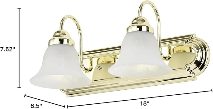Nuvo Lighting 60/328 Traditional Two Light Vanity from Ballerina collection in Brass-Polished/Cast finish