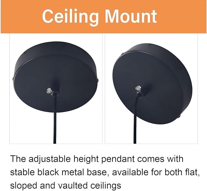 2 Pack Black Pendant Lights, Modern 3W LED Pendant Light Fixtures for Kitchen Island, Long Tube Hanging Light Cord Adjustable for Dining Table Bedroom Bar Hallway (11.8 Inch, 3000K)