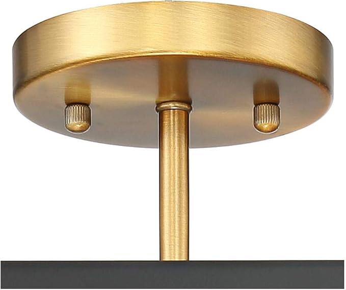 Possini Euro Design Beni Industrial Rustic Farmhouse Ceiling Light Semi Flush-Mount Fixture 20" Wide Antique Bronze Gold 6-Light Open Pentagon Frame for Bedroom Kitchen Living Room Hallway Dining
