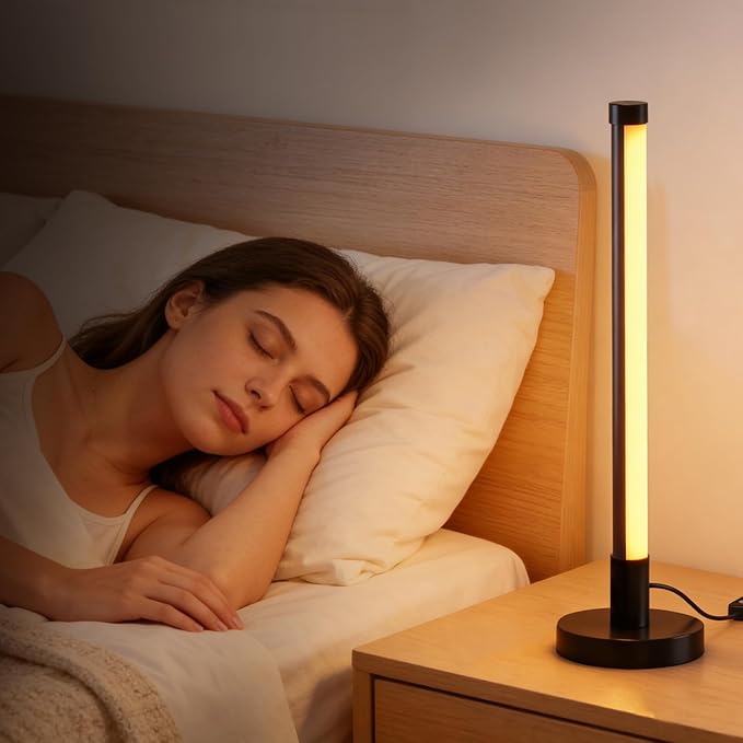 Table Lamp with Remote,Dimmable Small Lamp Desk Lamp with Multiple Color Temperatures,Nightstand Lamp,Table Lamp for Bedroom,Living Room,Office,Reading,Desk(Black)
