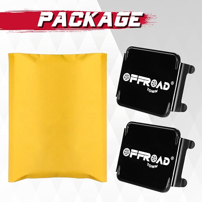 OFFROADTOWN LED Cube Lights Covers 2PCS 3 Inch Black Square LED Pods Covers Offroad Light Covers Polycarbonate Lens Protective Light Bar Cover for LED Pod Ditch Fog Light Pods Covers