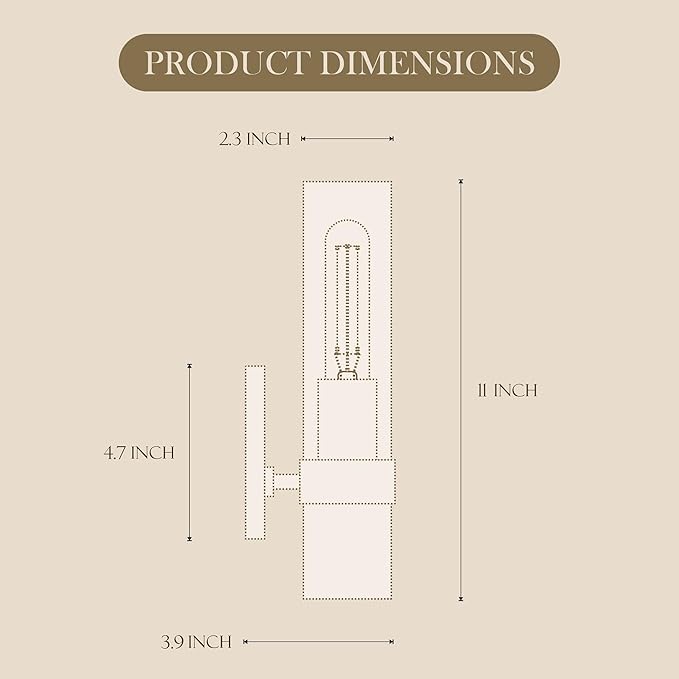 Wall Sconce Set of Two, Hardwired Bathroom Wall Sconces Lighting with Clear Glass, Modern Wall Sconces Set of 2 Wall Light fixtures for Bathroom Mirror Living Room Hallway Bedroom(Black)